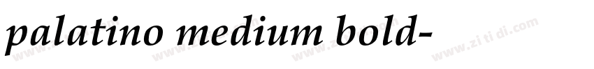 palatino medium bold字体转换